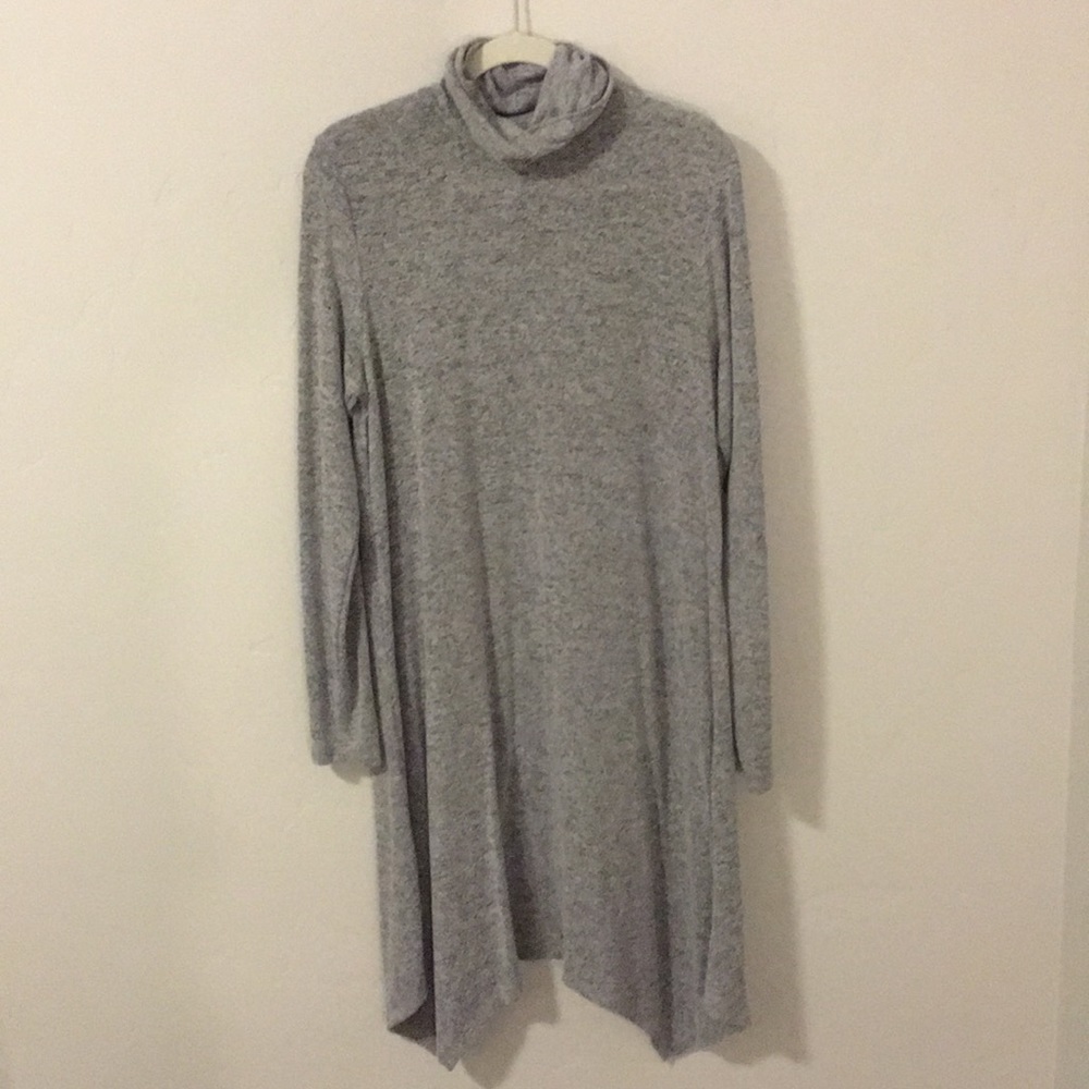 Super Soft Long Sleeved Midi Dress with cowl neck